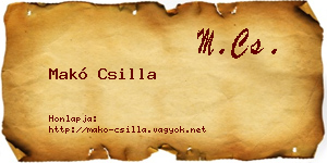 Makó Csilla névjegykártya